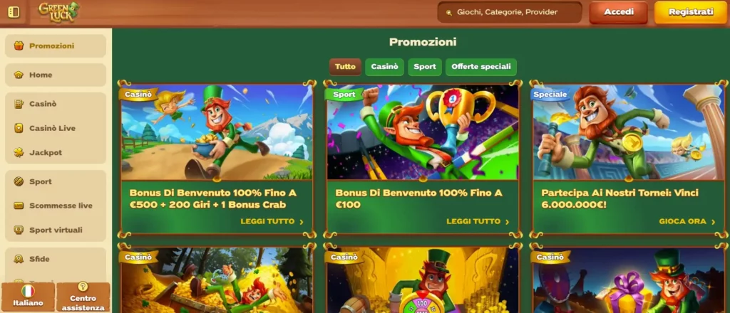 Bonus e Promozioni Greenluck